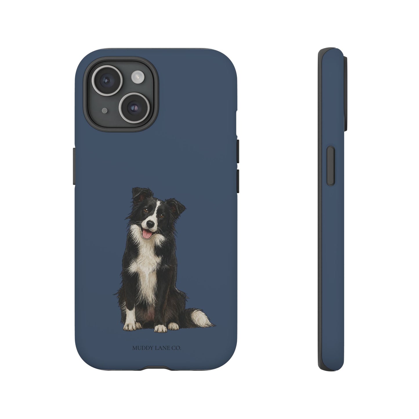 Border Collie Tough Phone Case in Deep Navy Matte