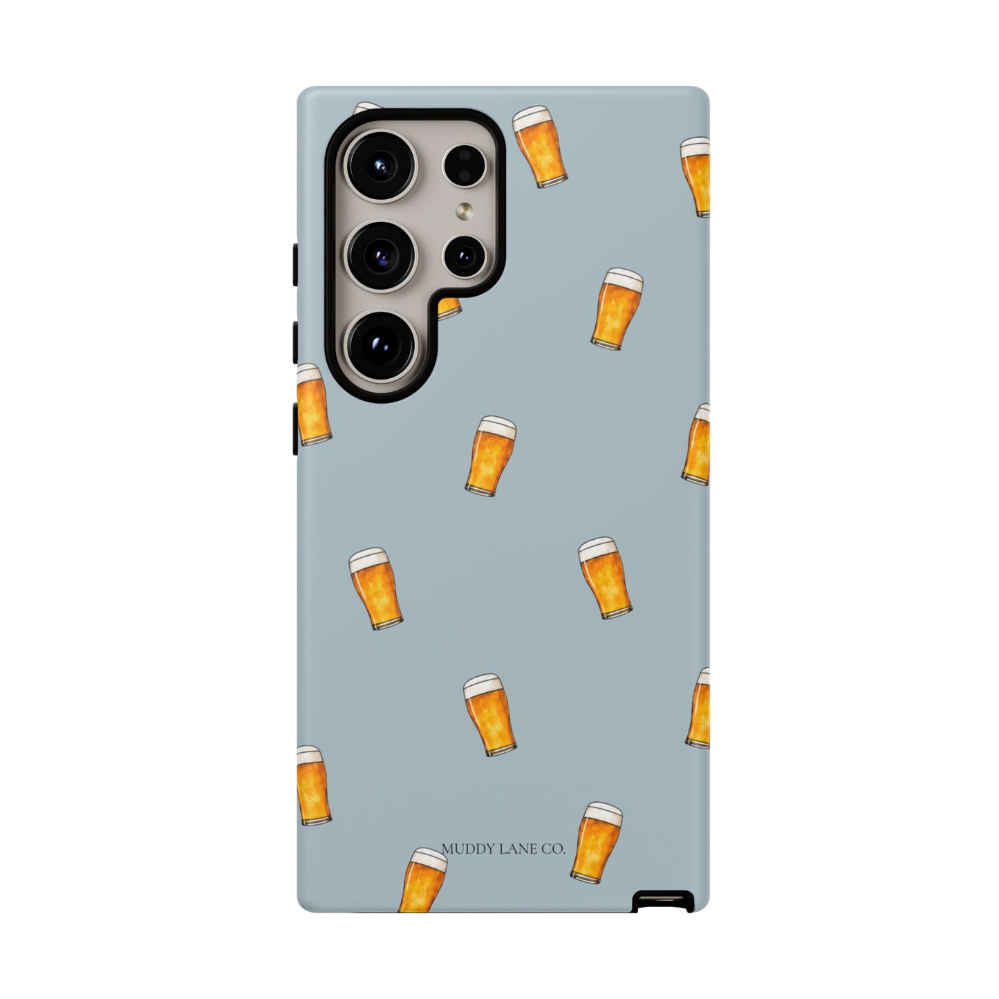 Pint Pattern Tough Phone Case in Dusty Blue Matte