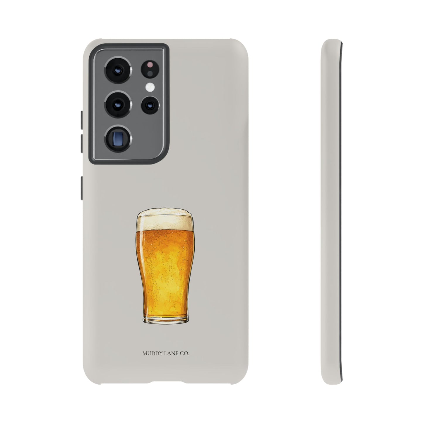 Pub Pint Tough Phone Case in Soft Grey Matte