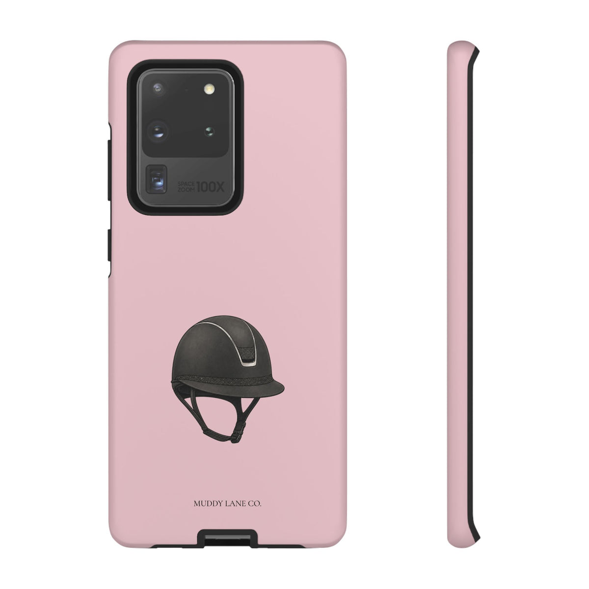 Riding Helmet Tough Phone Case in Soft Rosette Pink Matte