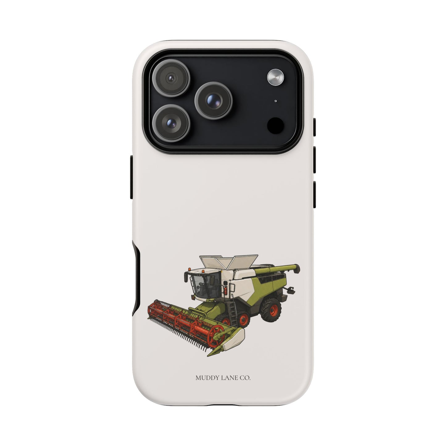 Combine Harvester Tough Phone Case in Warm Cream Matte