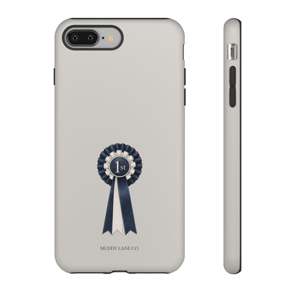 Show Rosette phone case in Soft Grey by Muddy Lane Co, photo 3