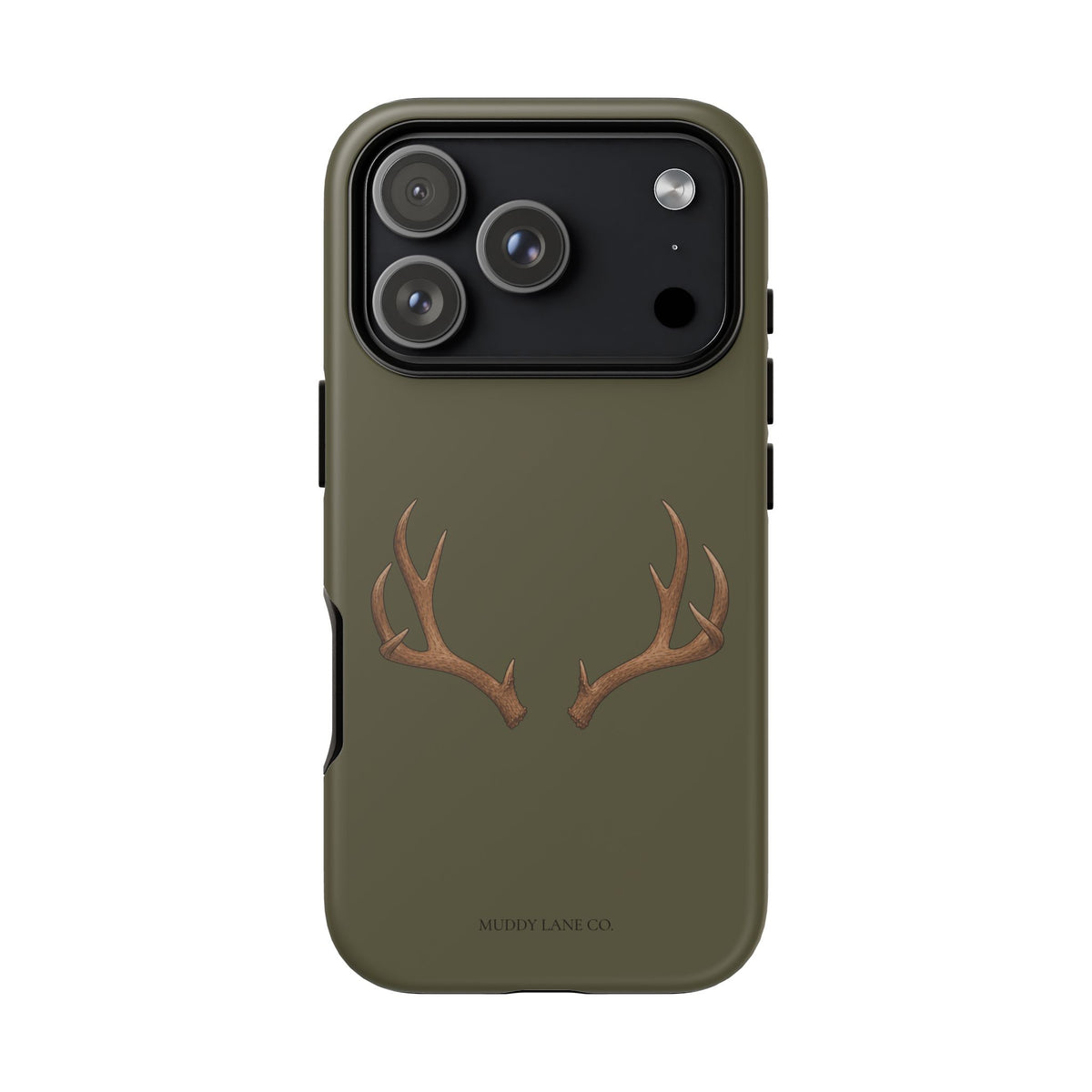 Antlers Tough Phone Case in Muddy Green Matte