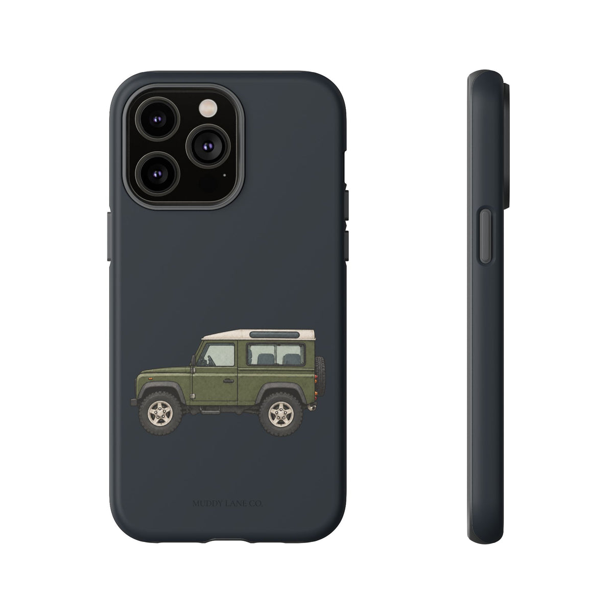 Green Classic 4x4 Tough Phone Case in Charcoal Navy Matte