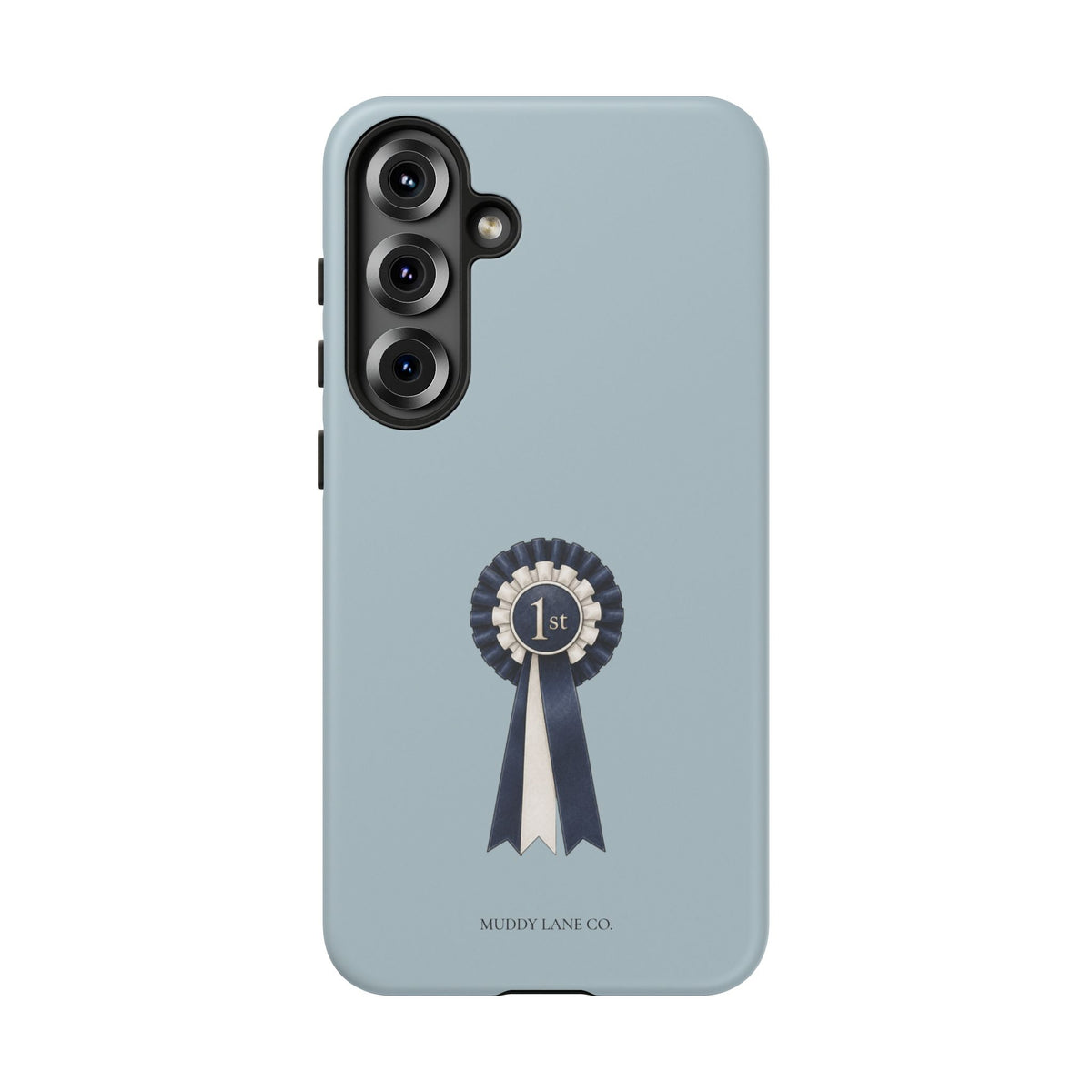 Rosette Tough Phone Case in Dusty Blue Matte