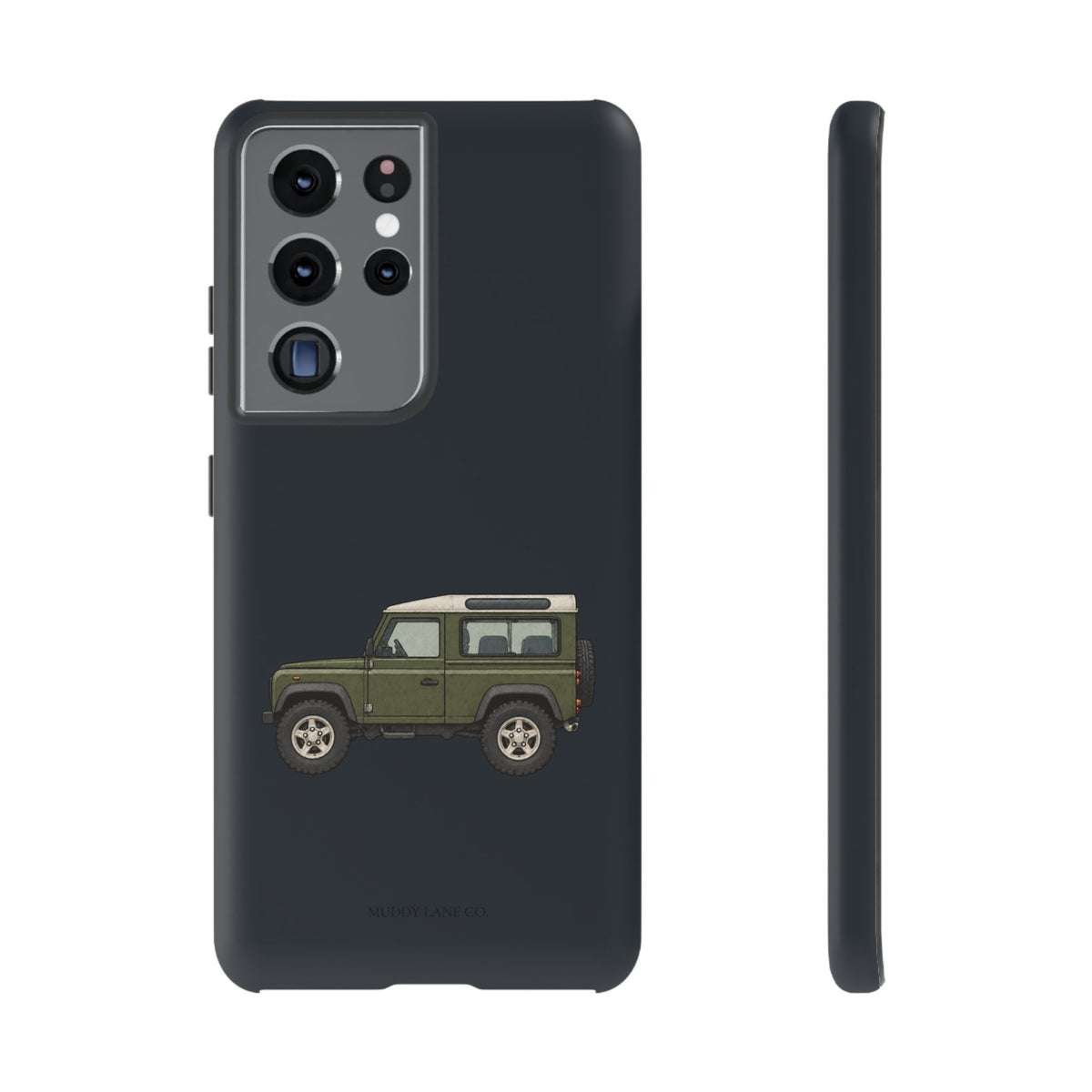 Green Classic 4x4 Tough Phone Case in Charcoal Navy Matte