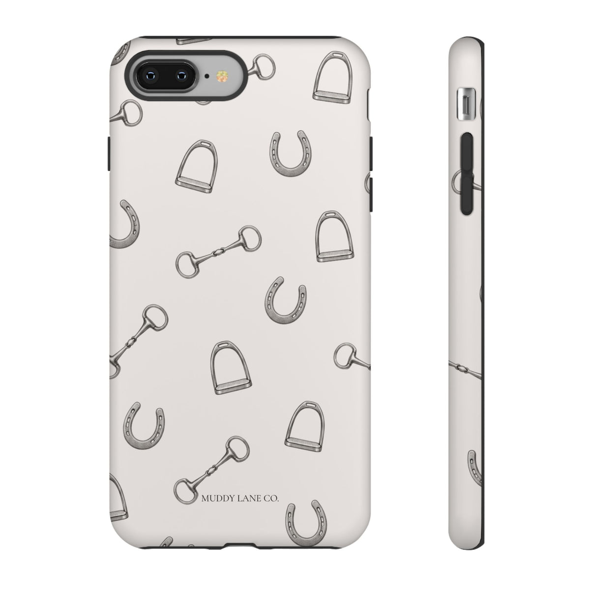Tack Room Pattern phone case in Warm Cream by Muddy Lane Co, photo 3