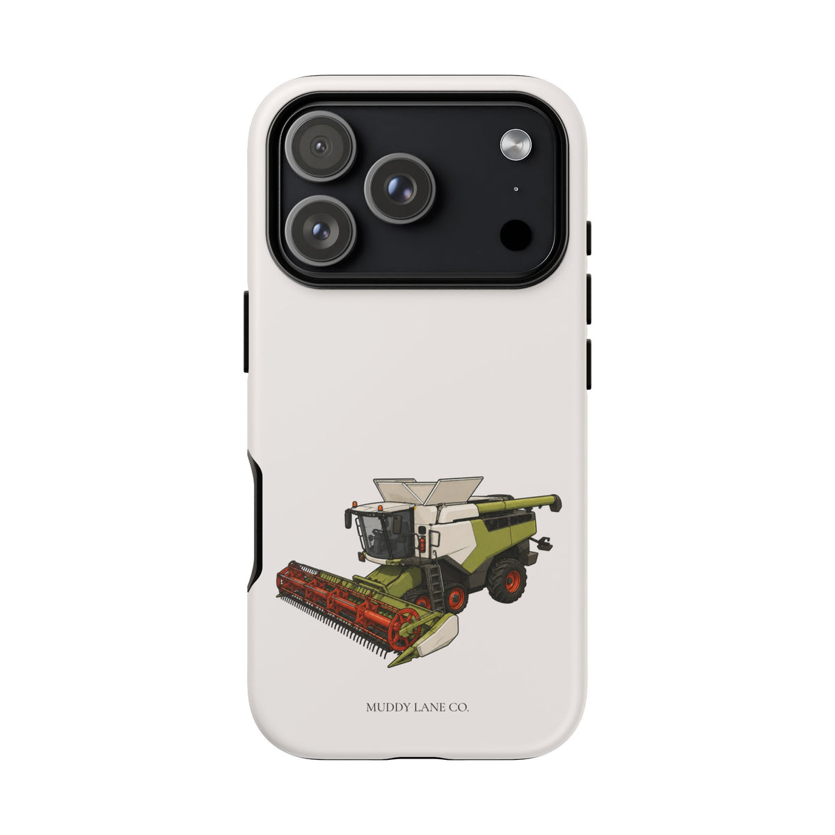 Combine Harvester Tough Phone Case in Warm Cream Matte