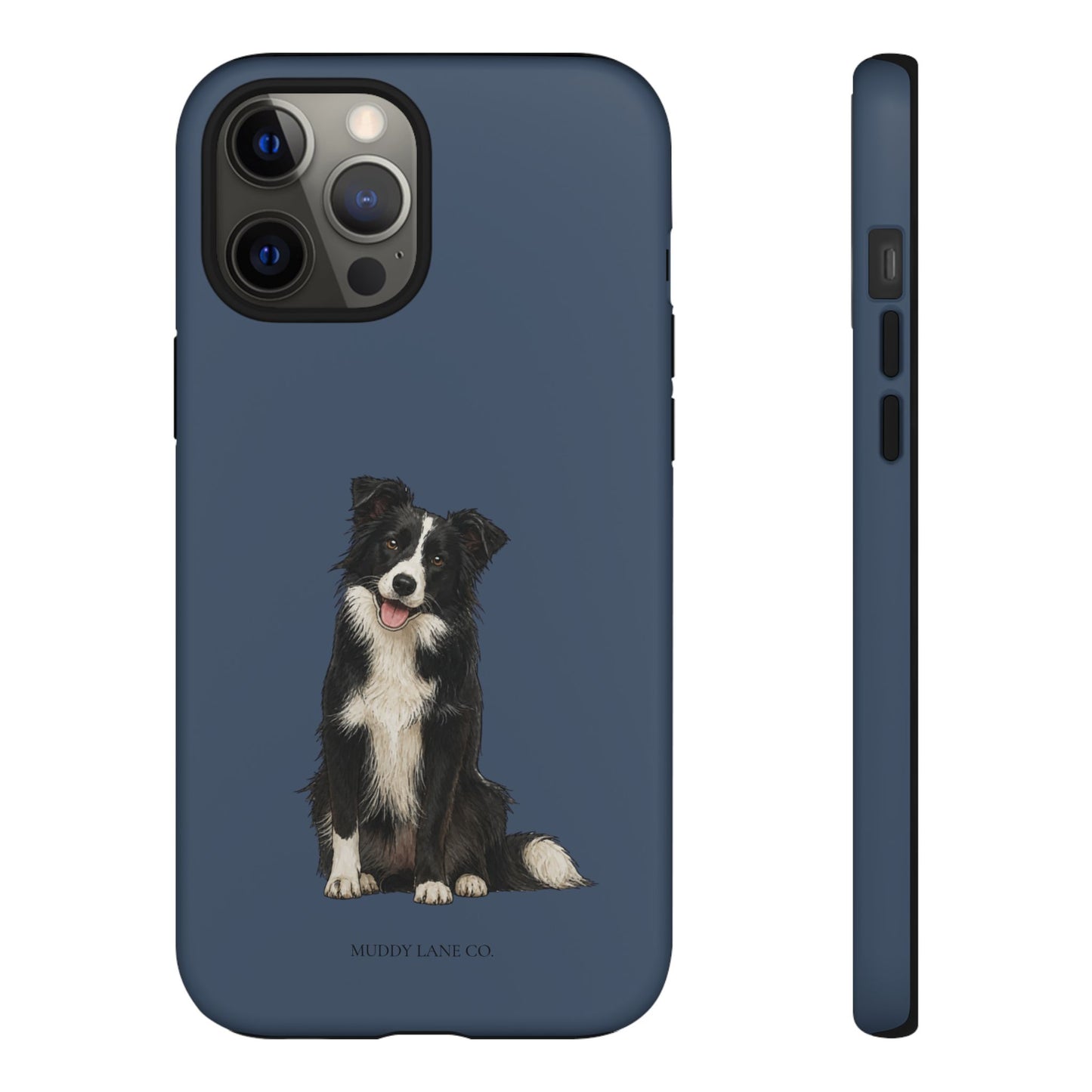 Border Collie Tough Phone Case in Deep Navy Matte