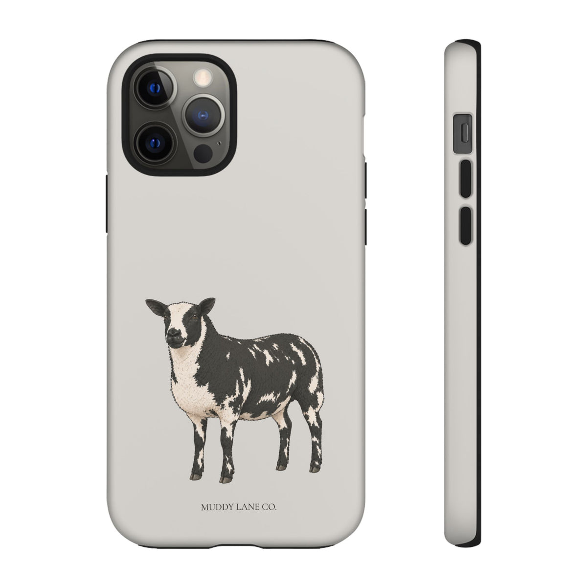 Dutch Spotted Sheep Tough Phone Case in Soft Grey Matte