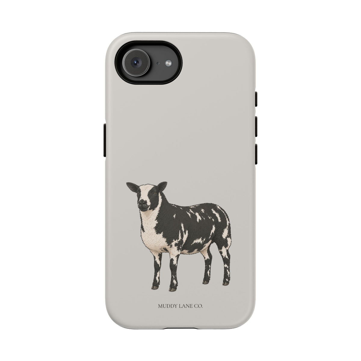 Dutch Spotted Sheep Tough Phone Case in Soft Grey Matte