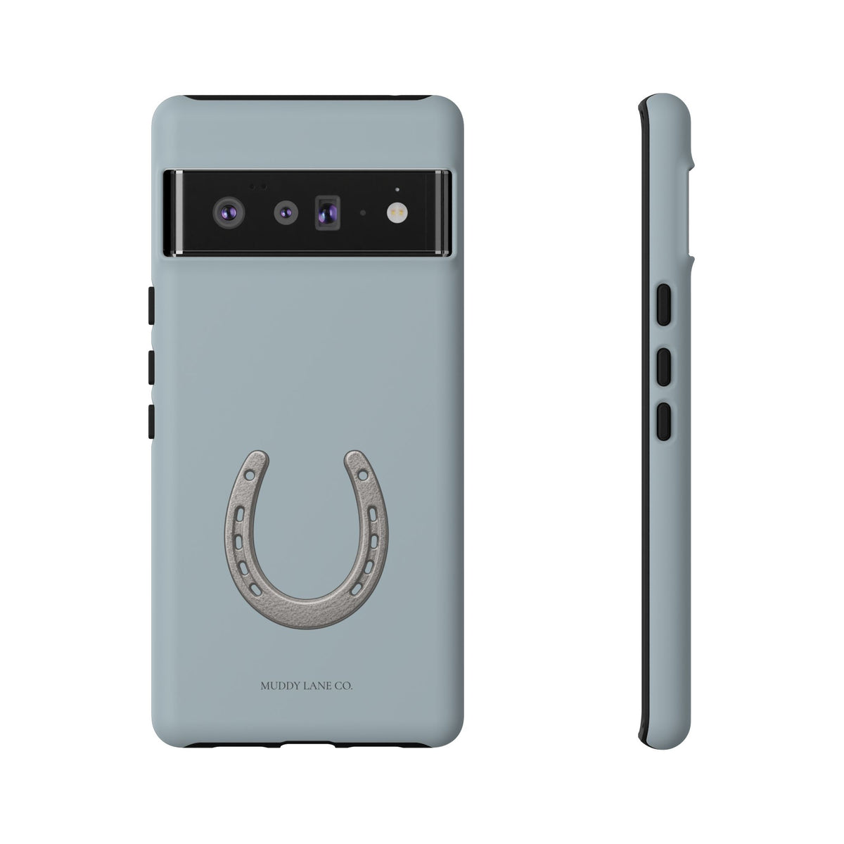 Horseshoe Tough Phone Case in Dusty Blue Matte