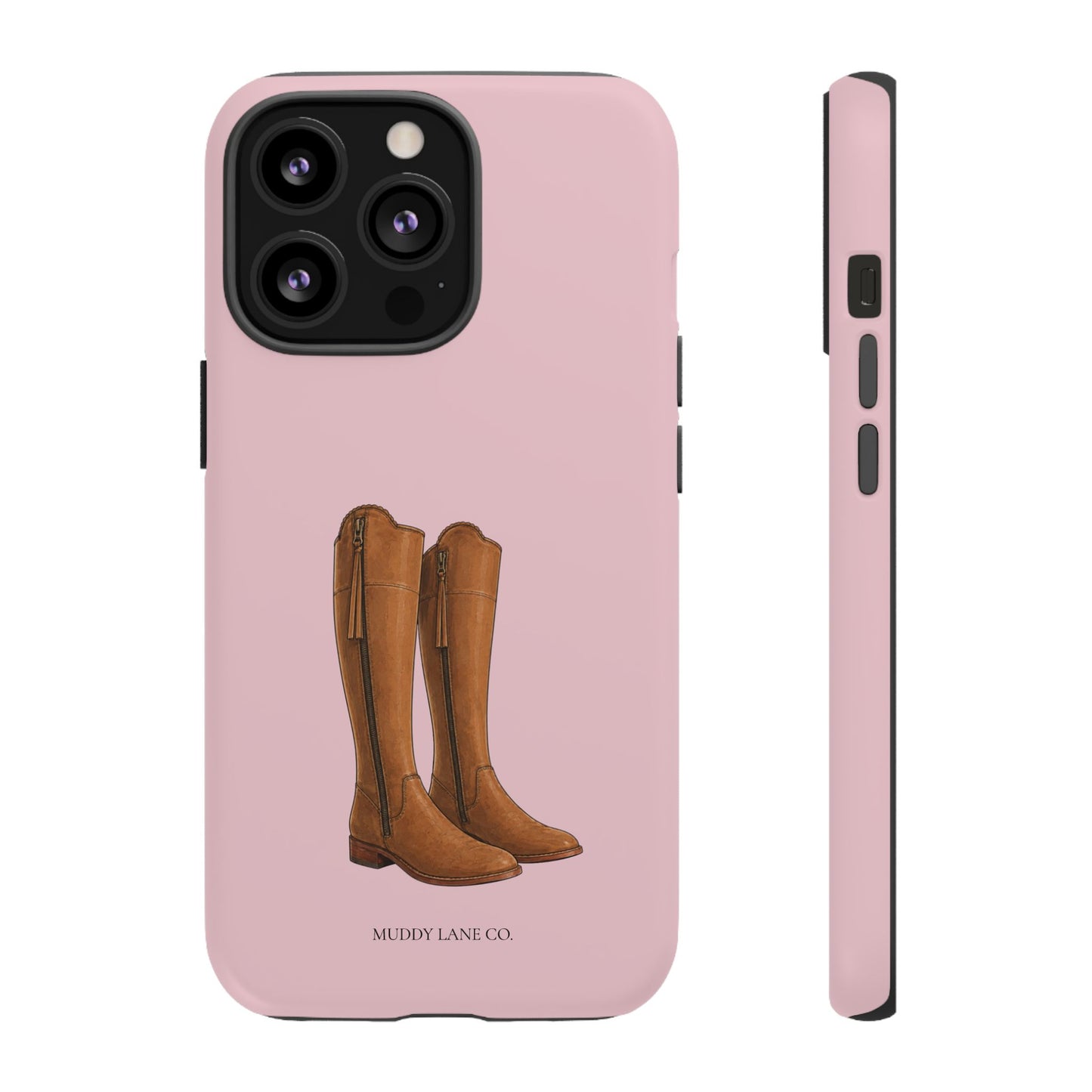 Riding Boots Tough Phone Case in Soft Rosette Pink Matte