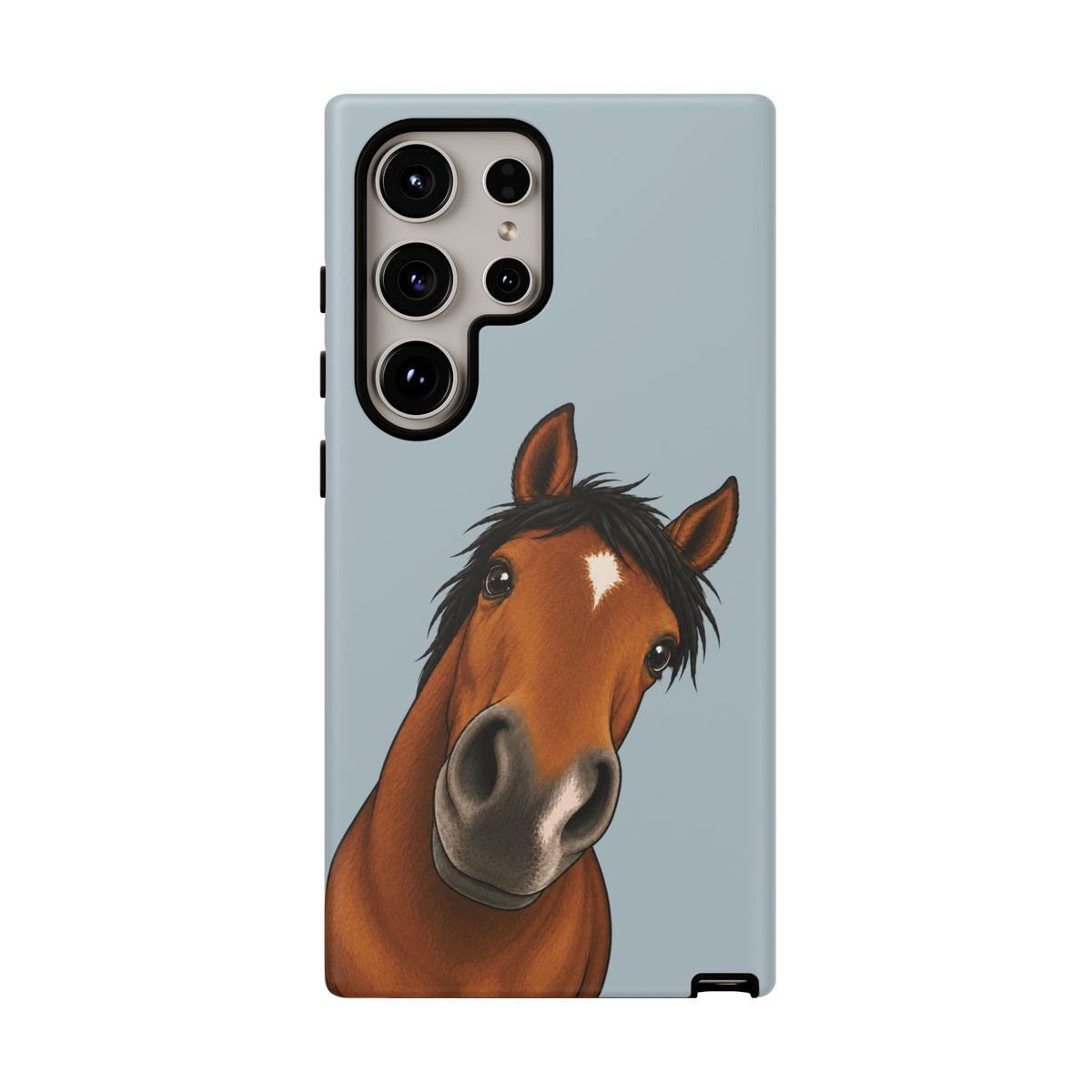 Boop Horse Tough Phone Case in Dusty Blue Matte