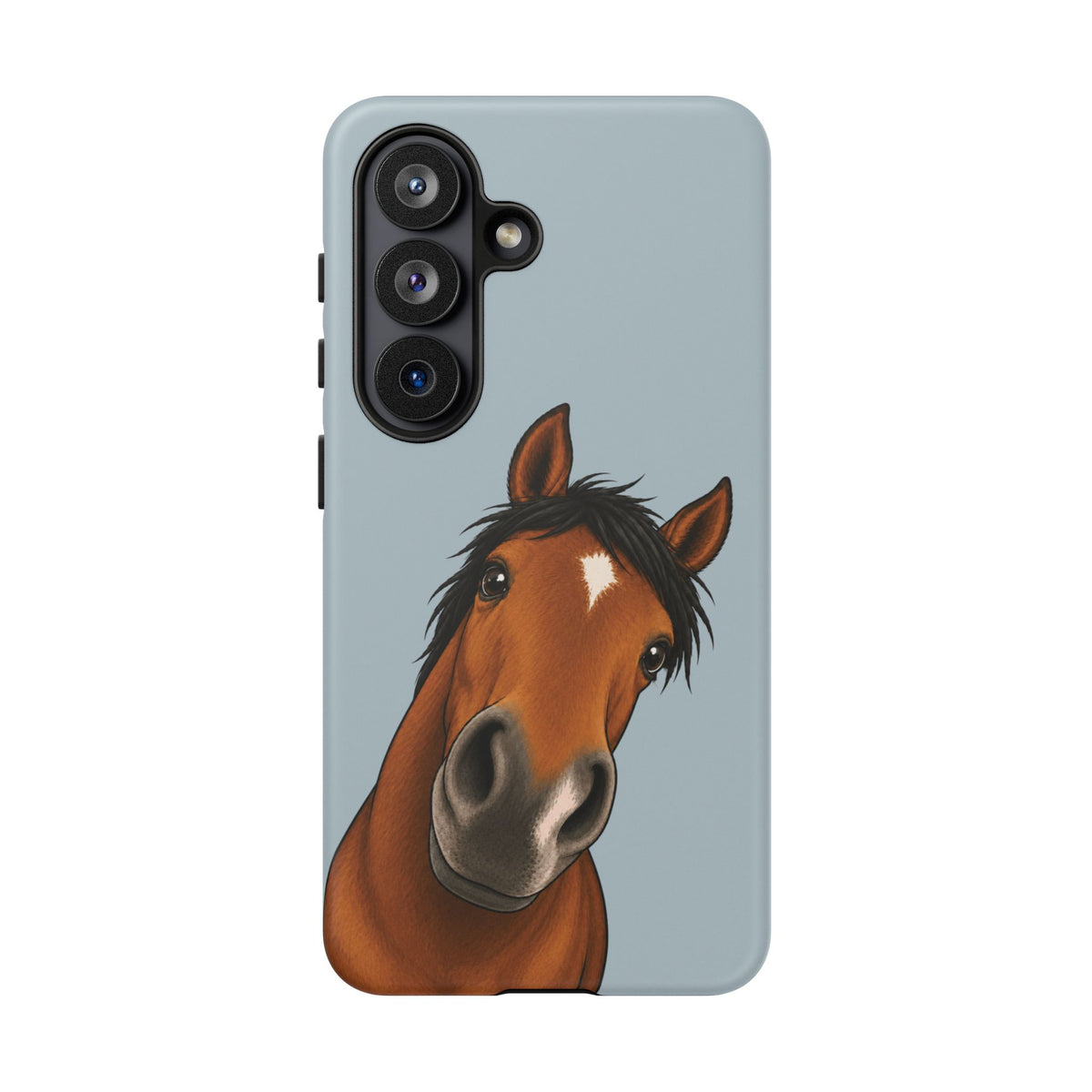Boop Horse Tough Phone Case in Dusty Blue Matte