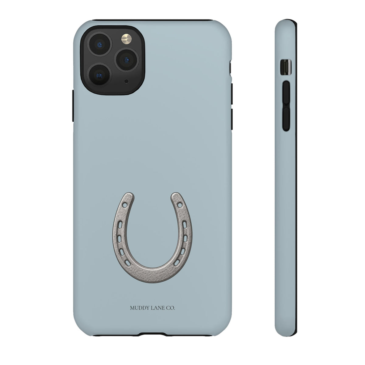Horseshoe Tough Phone Case in Dusty Blue Matte