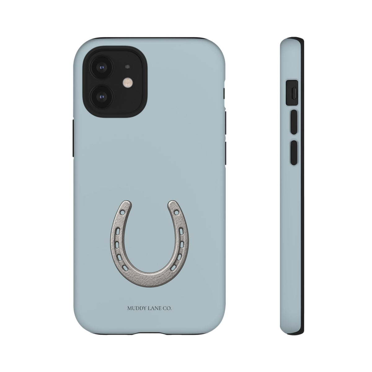 Horseshoe Tough Phone Case in Dusty Blue Matte
