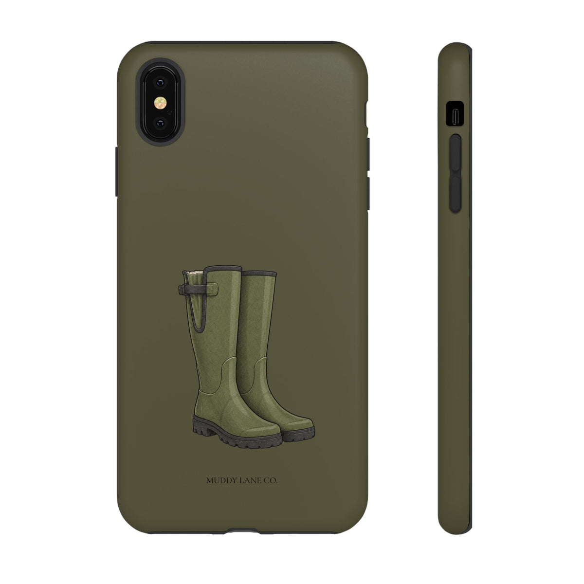 Wellies Tough Phone Case in Muddy Green Matte