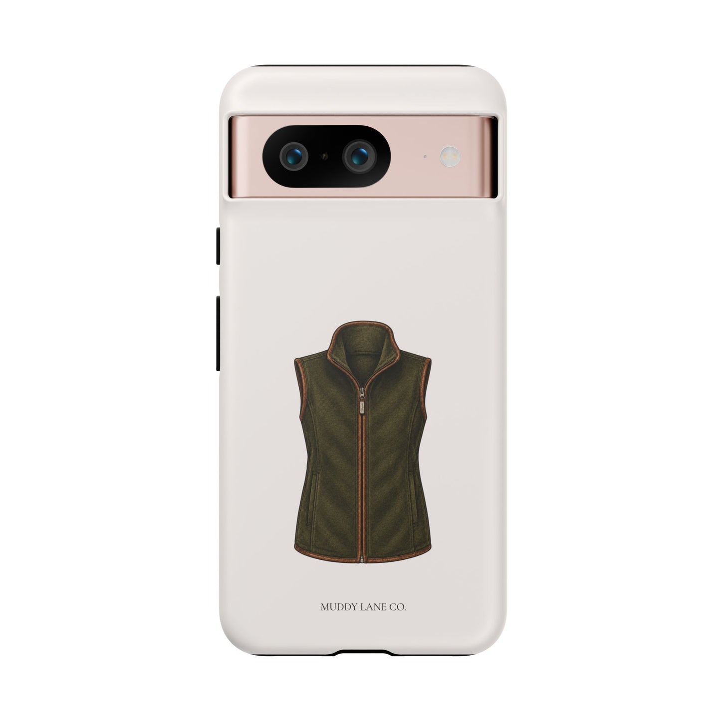 Country Gilet Tough Phone Case in Warm Cream Matte