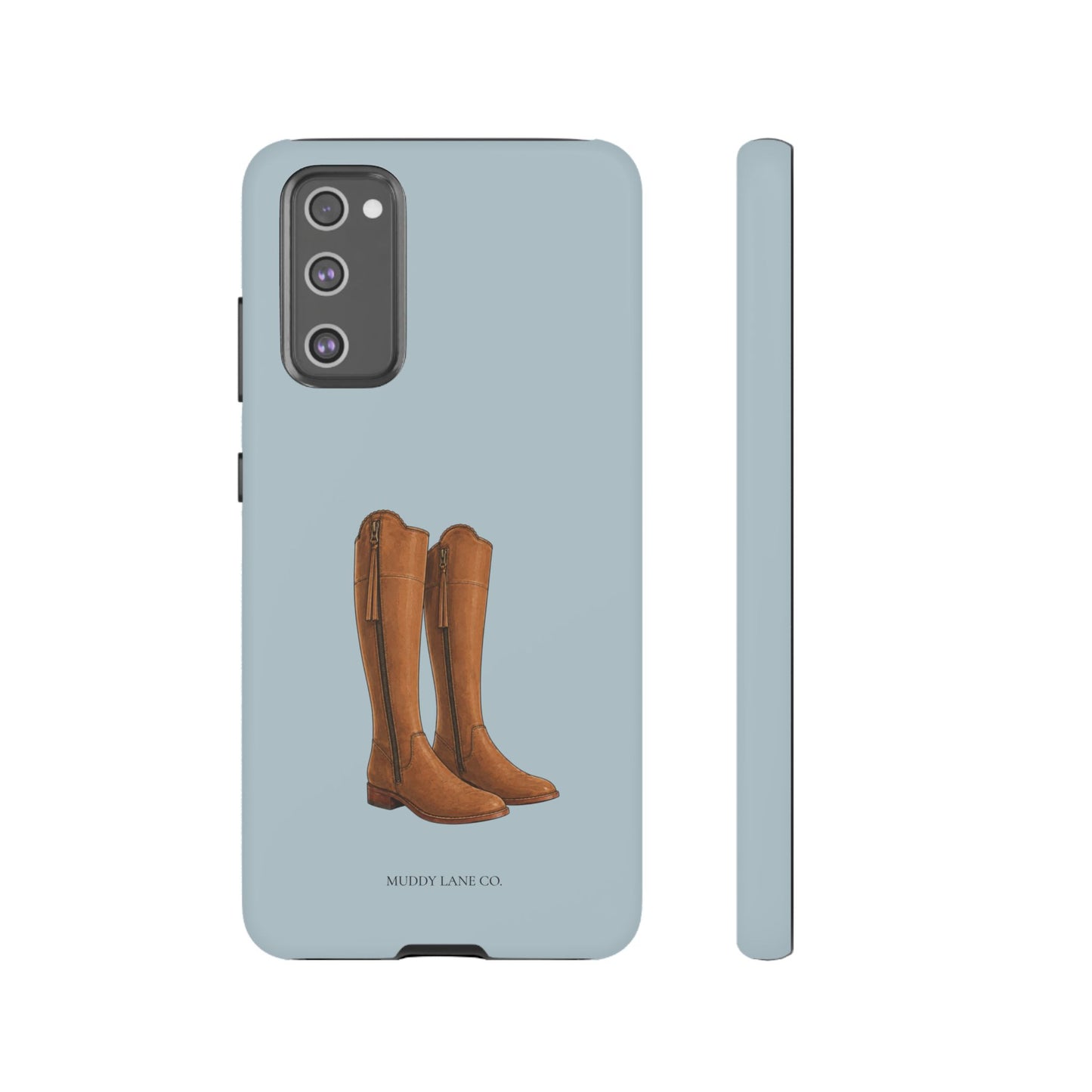 Riding Boots Tough Phone Case in Dusty Blue Matte