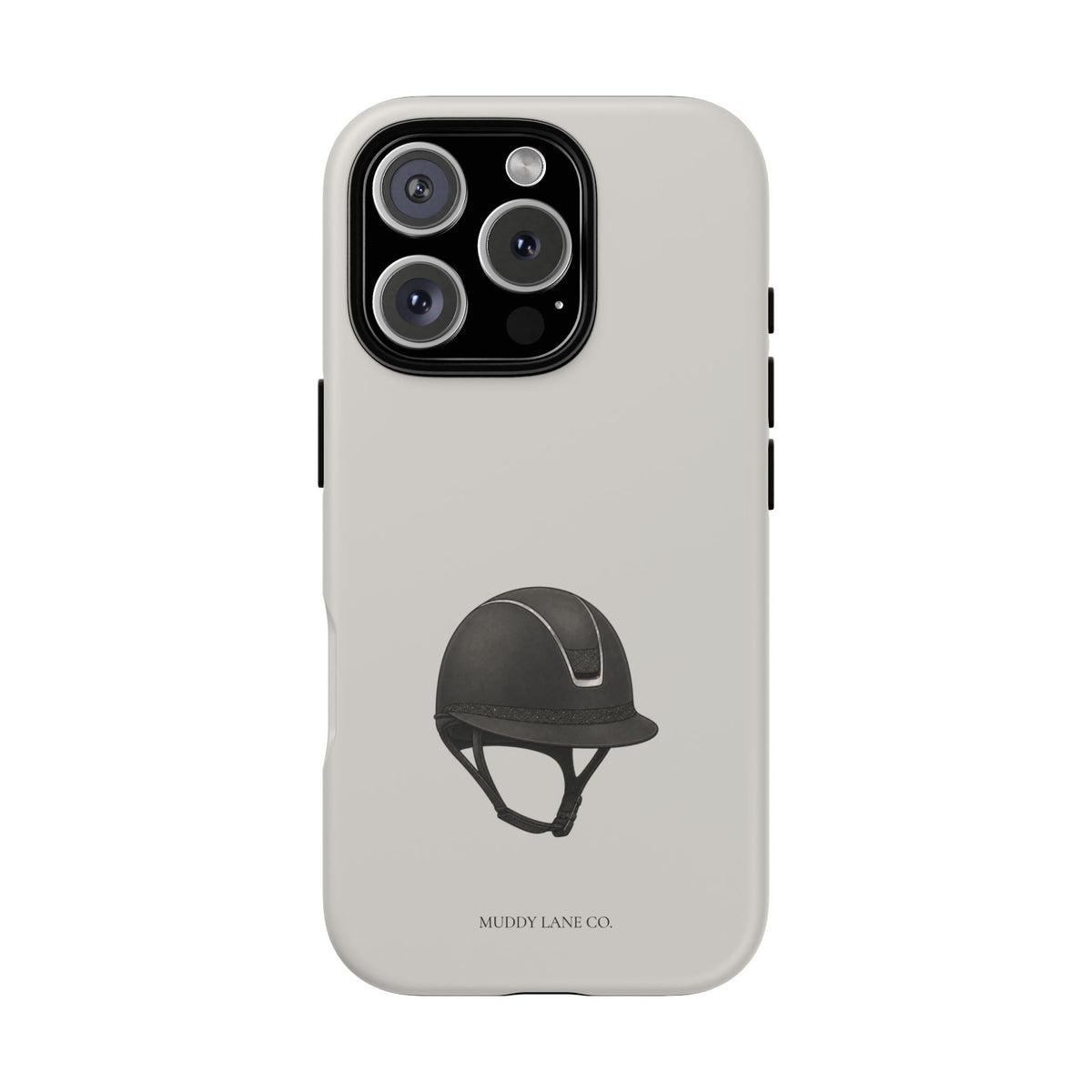Riding Helmet Tough Phone Case in Soft Grey Matte