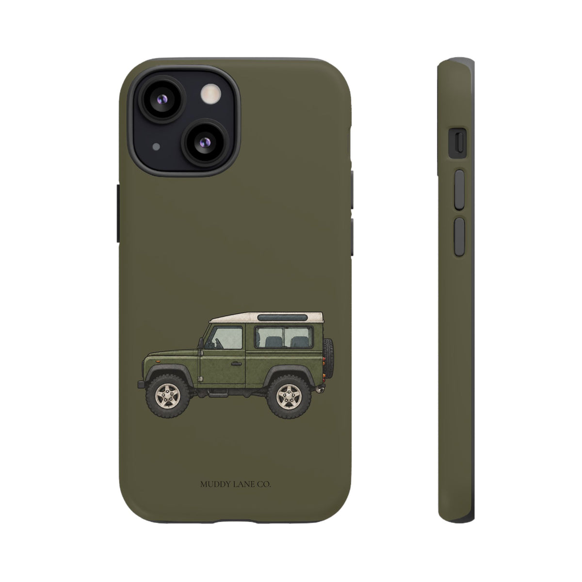 Green Classic 4x4 Tough Phone Case in Muddy Green Matte