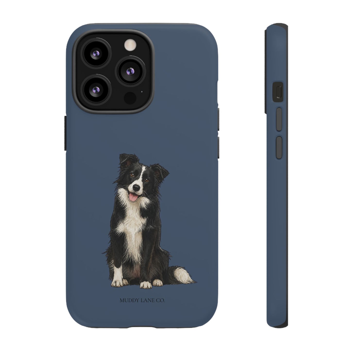 Border Collie Tough Phone Case in Deep Navy Matte