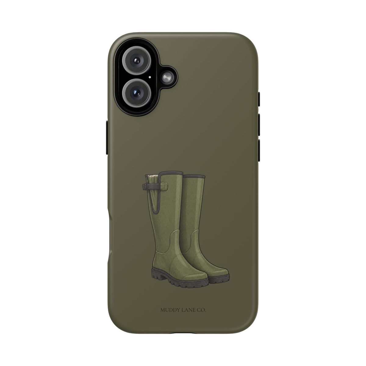 Wellies Tough Phone Case in Muddy Green Matte