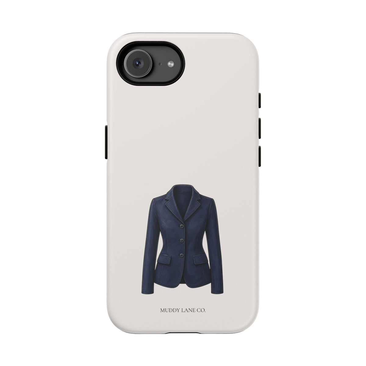 Navy Show Jacket Tough Phone Case in Warm Cream Matte