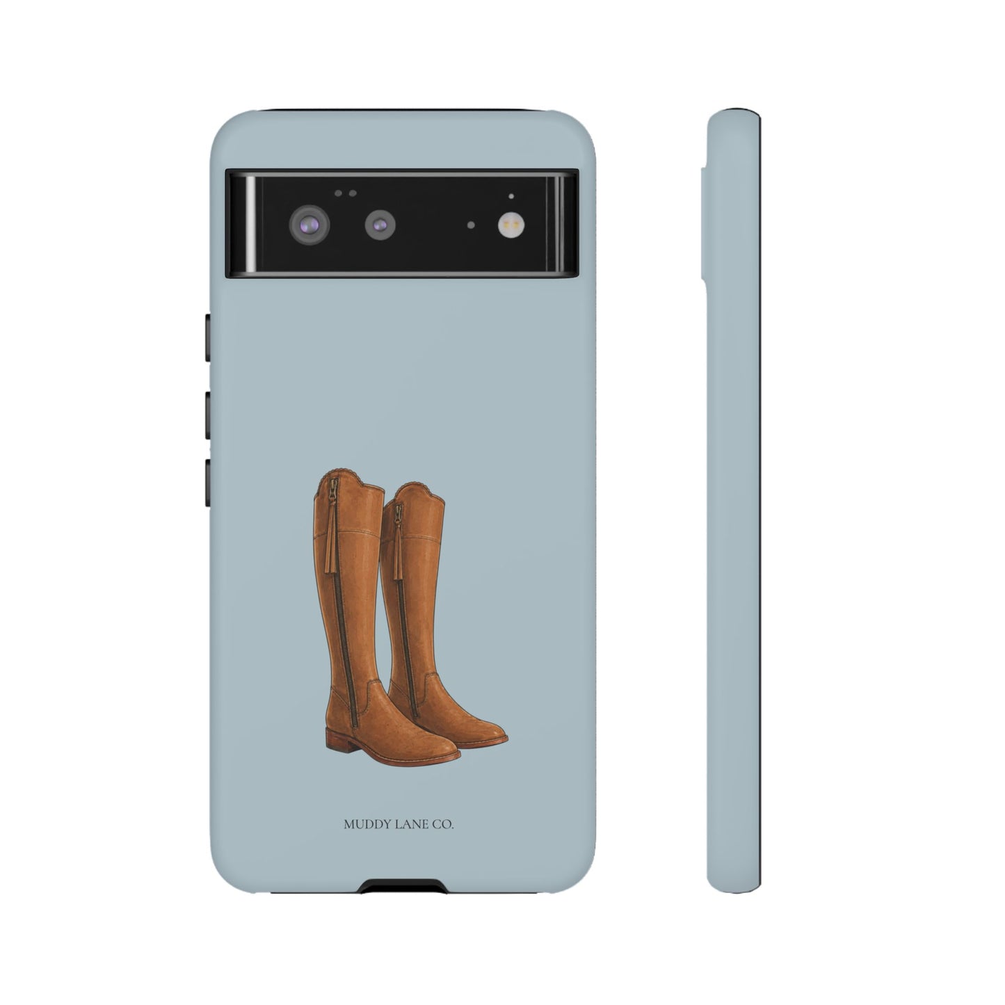 Riding Boots Tough Phone Case in Dusty Blue Matte
