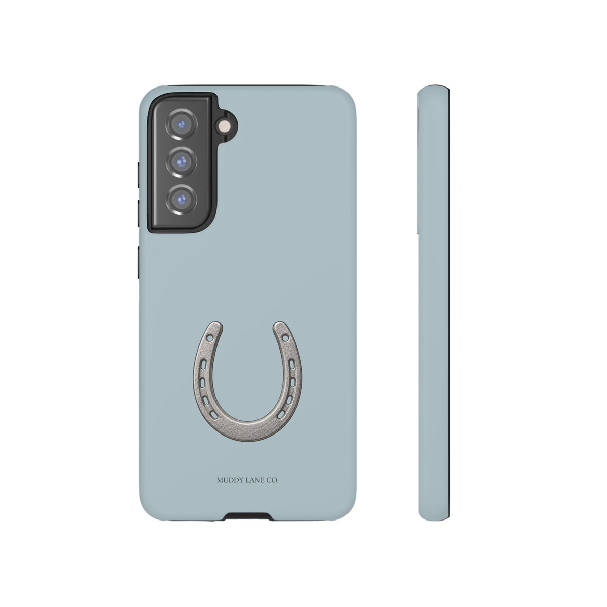 Horseshoe Tough Phone Case in Dusty Blue Matte
