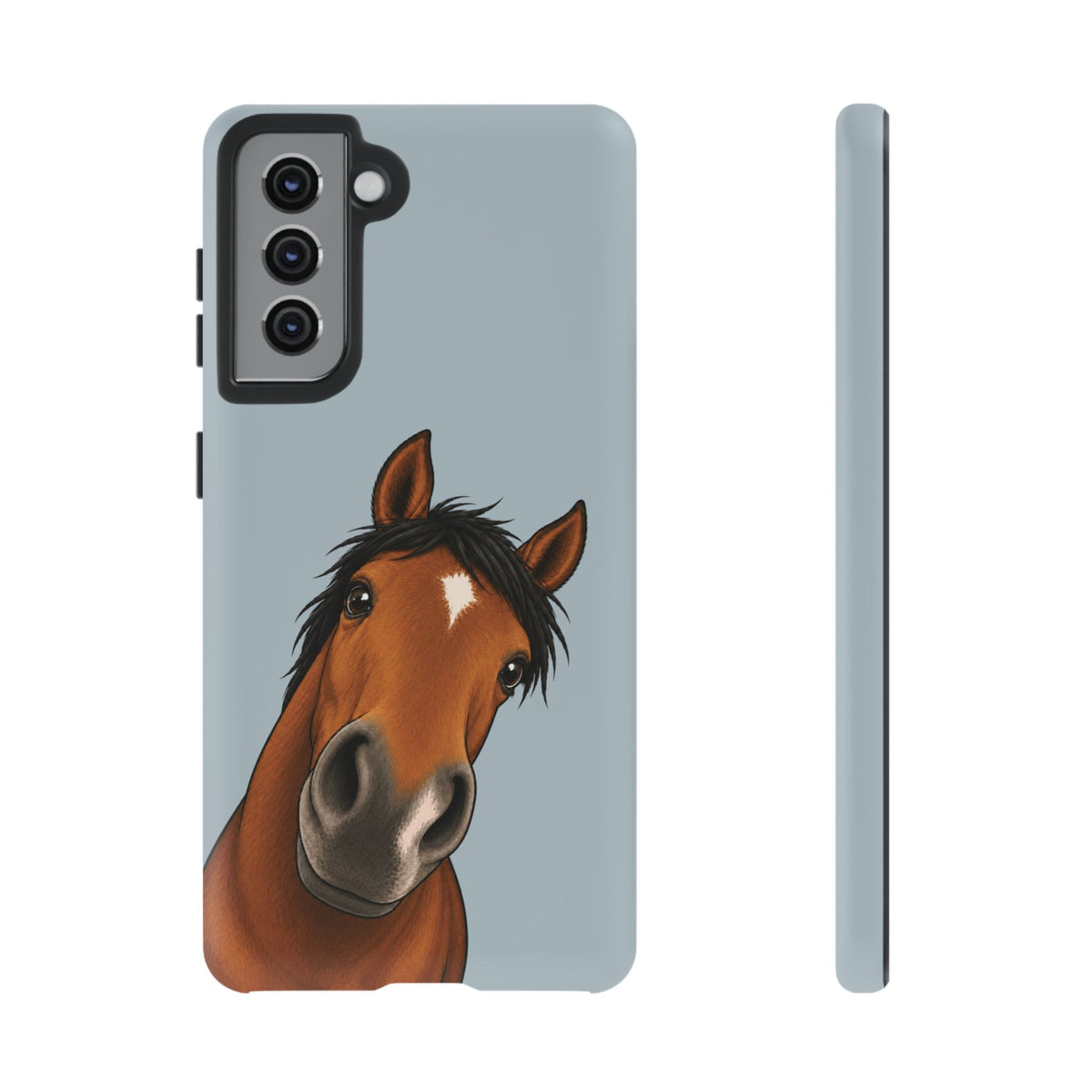 Boop Horse Tough Phone Case in Dusty Blue Matte