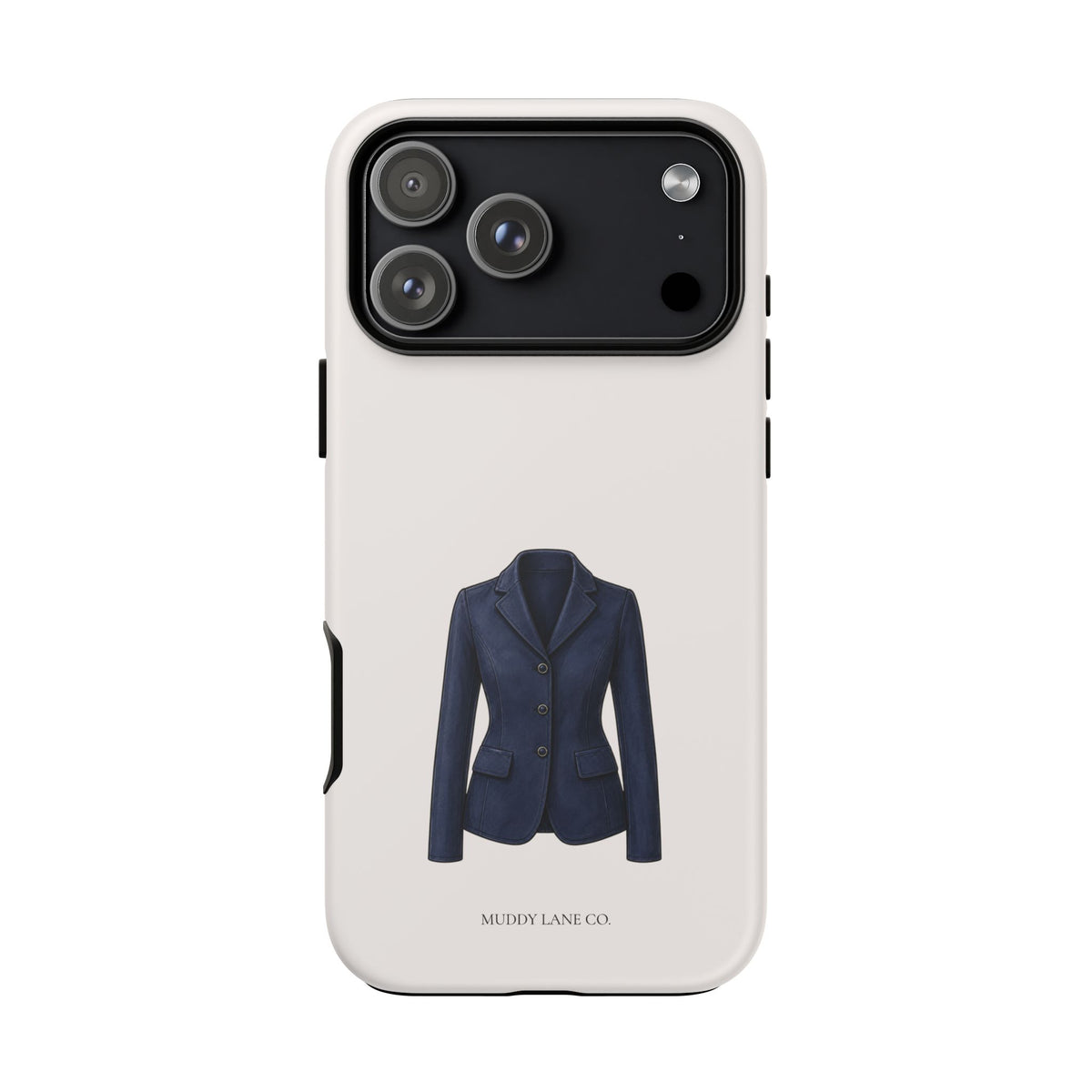 Navy Show Jacket Tough Phone Case in Warm Cream Matte