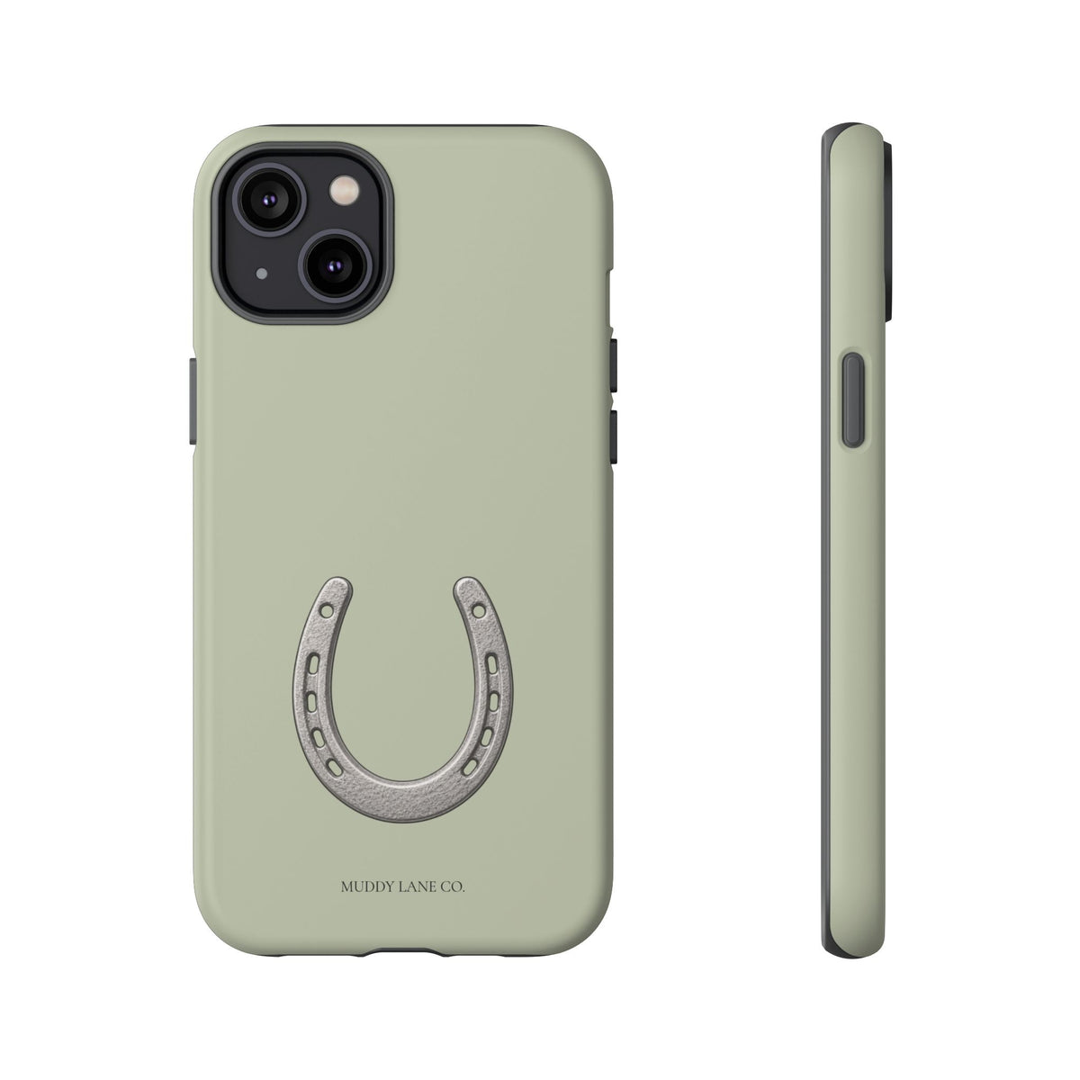 Horseshoe Tough Phone Case in Light Sage Matte