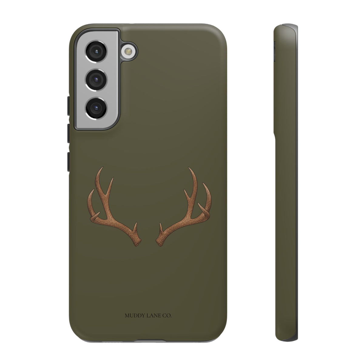 Antlers Tough Phone Case in Muddy Green Matte