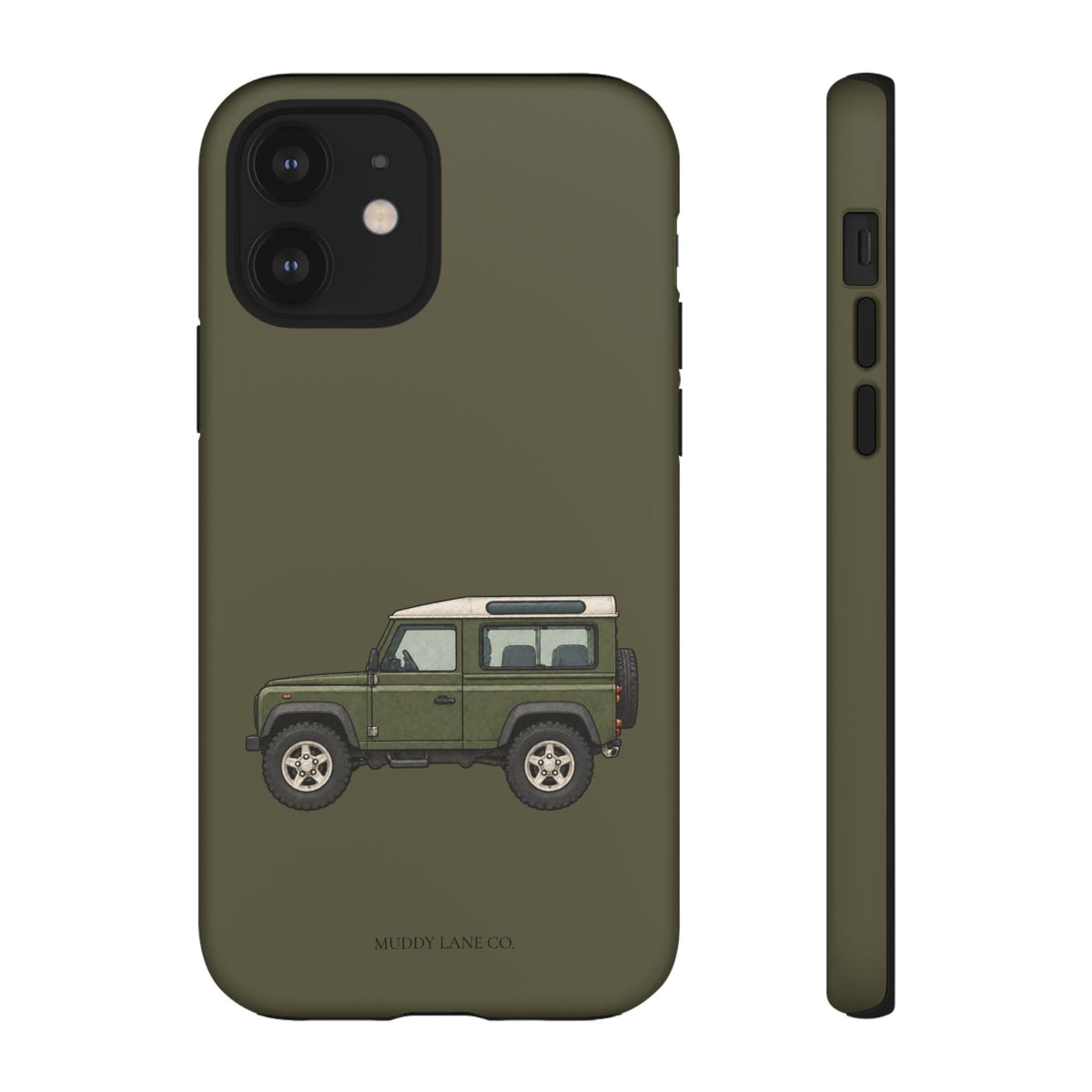 Green Classic 4x4 Tough Phone Case in Muddy Green Matte