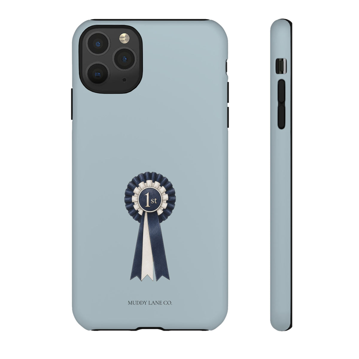 Rosette Tough Phone Case in Dusty Blue Matte