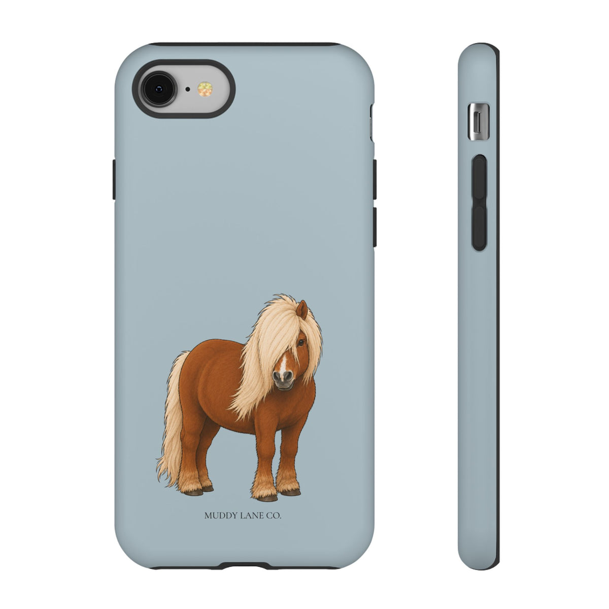 Shetland Pony phone case in Dusty Blue by Muddy Lane Co, photo 2