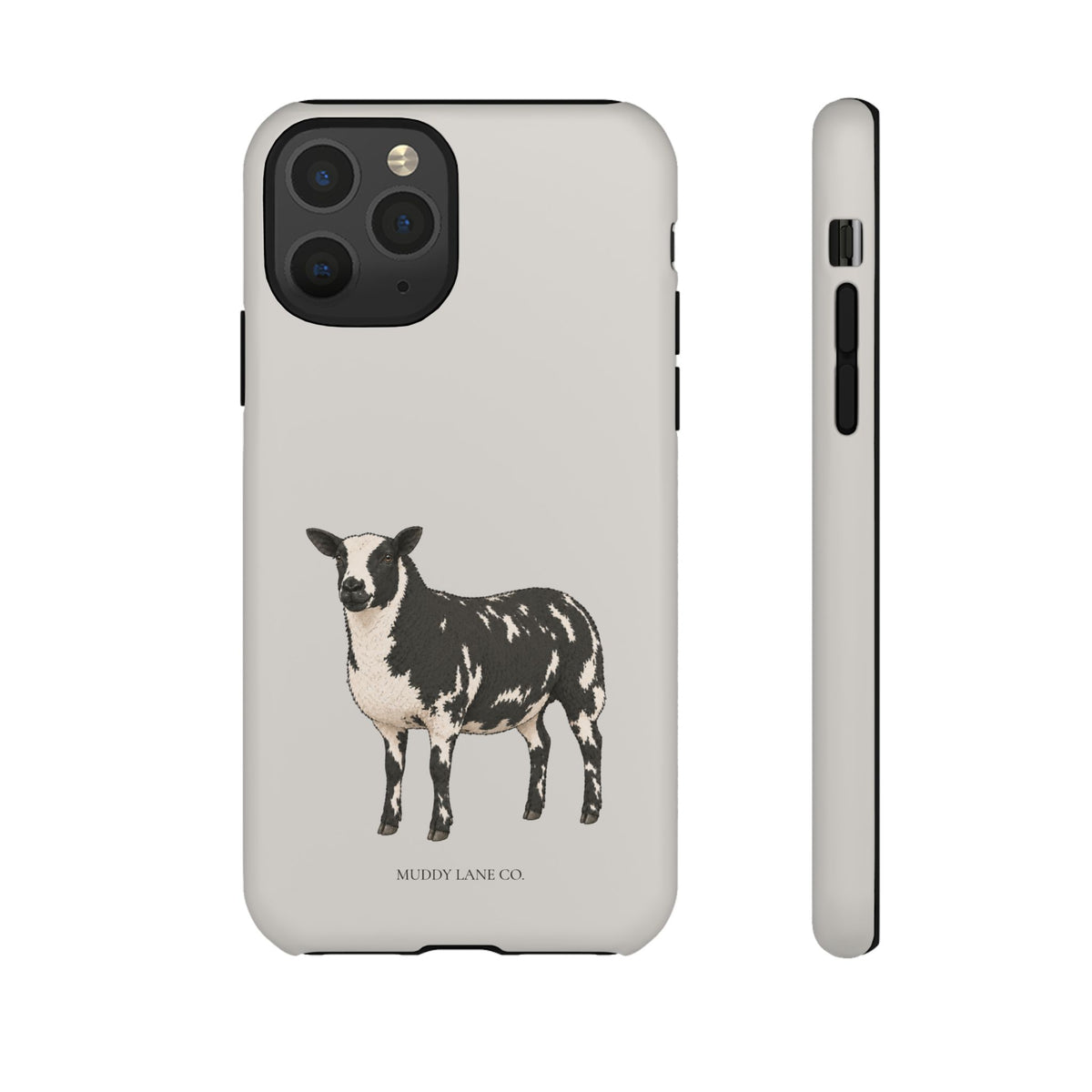Dutch Spotted Sheep Tough Phone Case in Soft Grey Matte