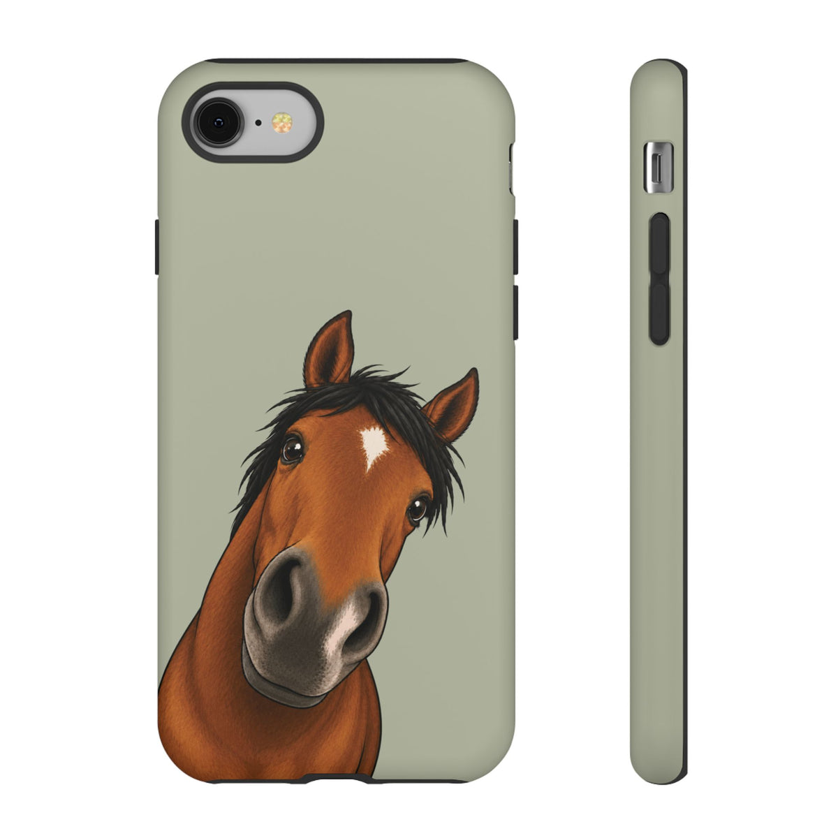 Boop Horse phone case in Light Sage by Muddy Lane Co, photo 2