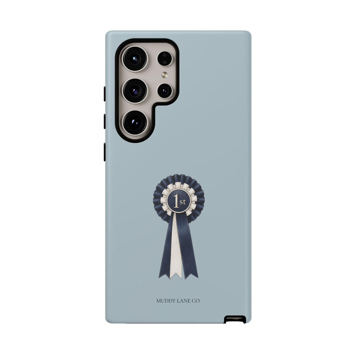 Rosette Tough Phone Case in Dusty Blue Matte