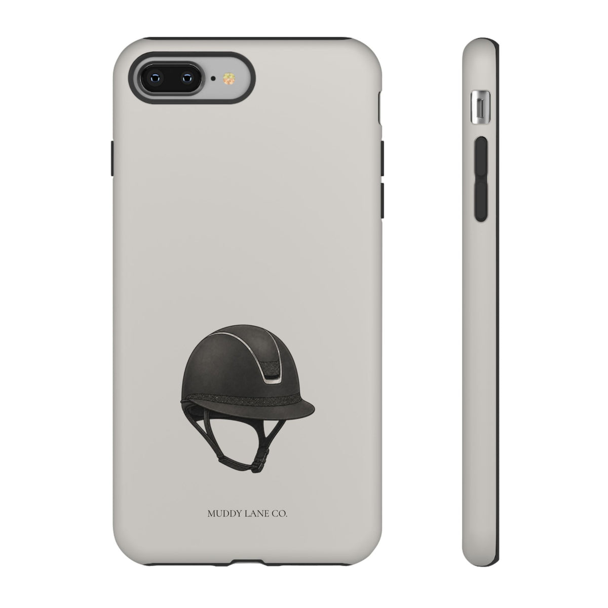 Riding Hat phone case in Soft Grey by Muddy Lane Co, photo 3