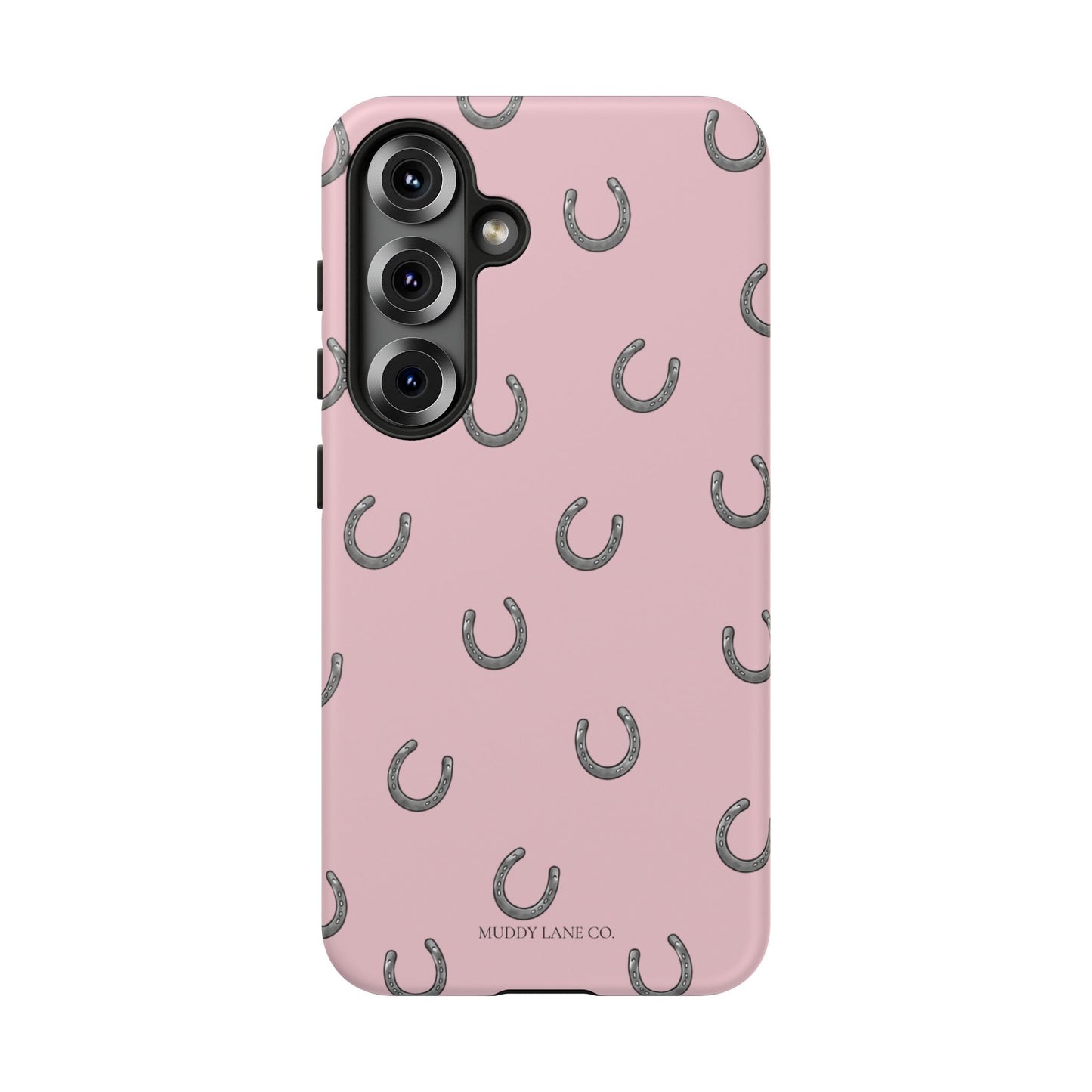 Horseshoe Pattern Tough Phone Case in Soft Rosette Pink Matte