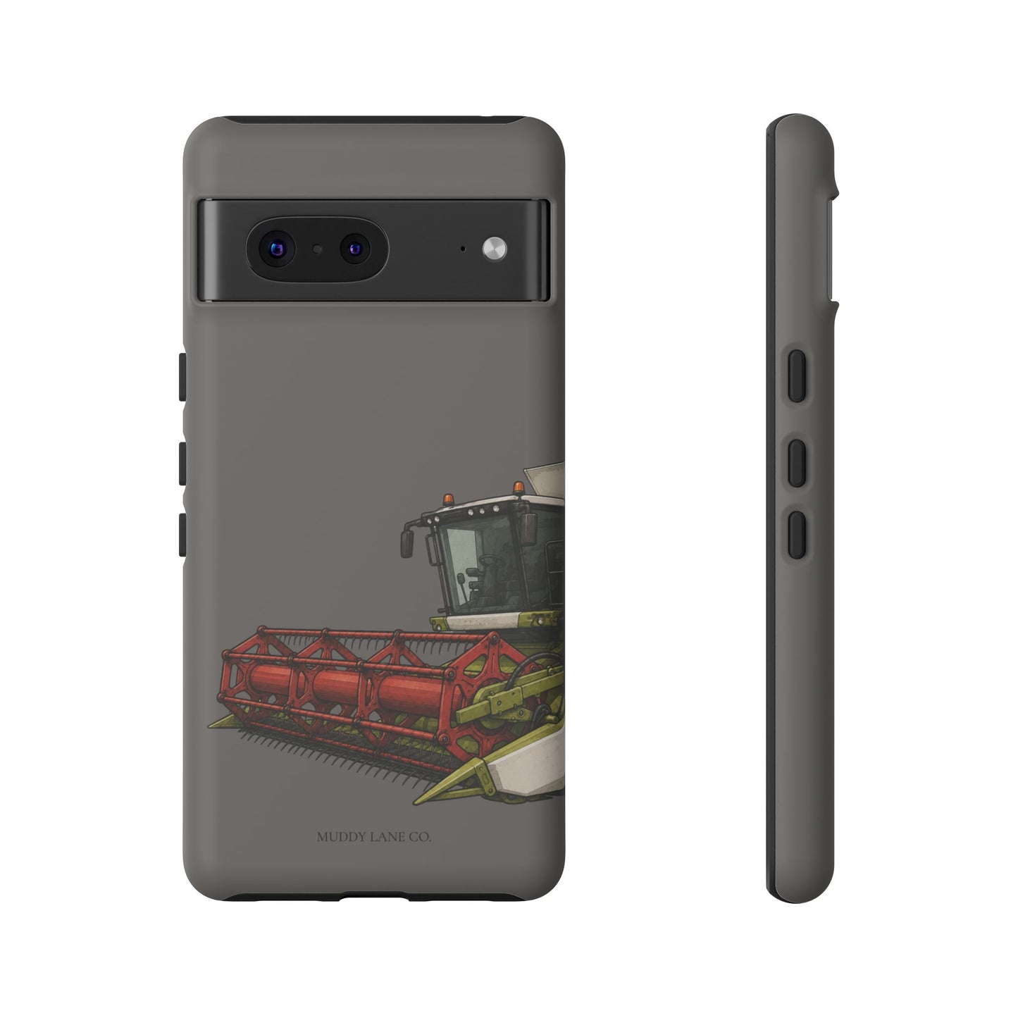 Combine Harvester Close-Up Tough Phone Case in Dark Grey Matte