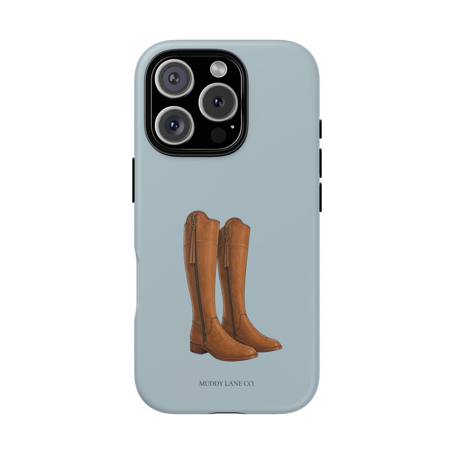 Riding Boots Tough Phone Case in Dusty Blue Matte
