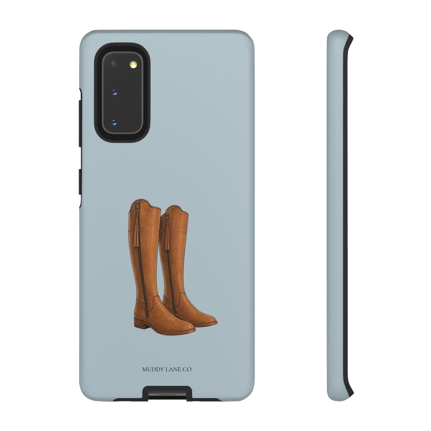Riding Boots Tough Phone Case in Dusty Blue Matte