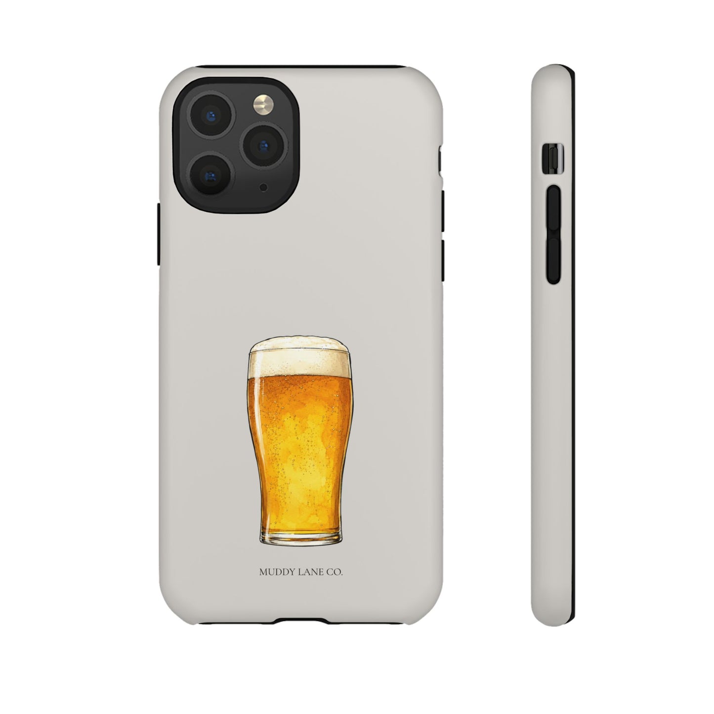 Pub Pint Tough Phone Case in Soft Grey Matte