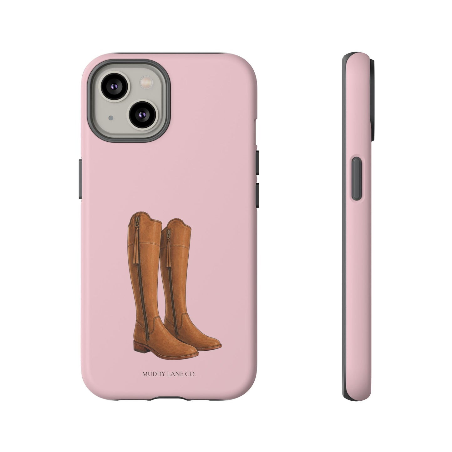 Riding Boots Tough Phone Case in Soft Rosette Pink Matte