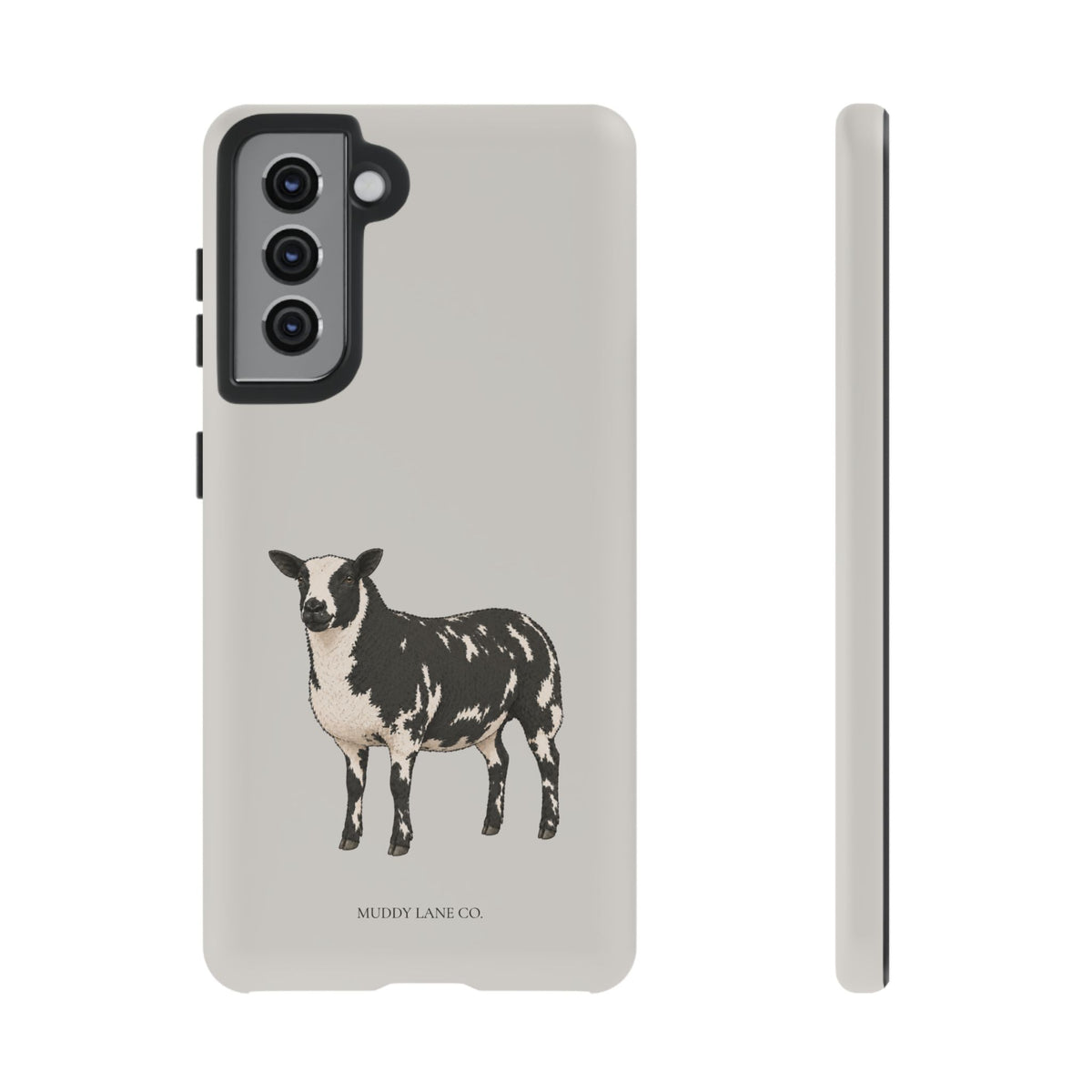 Dutch Spotted Sheep Tough Phone Case in Soft Grey Matte