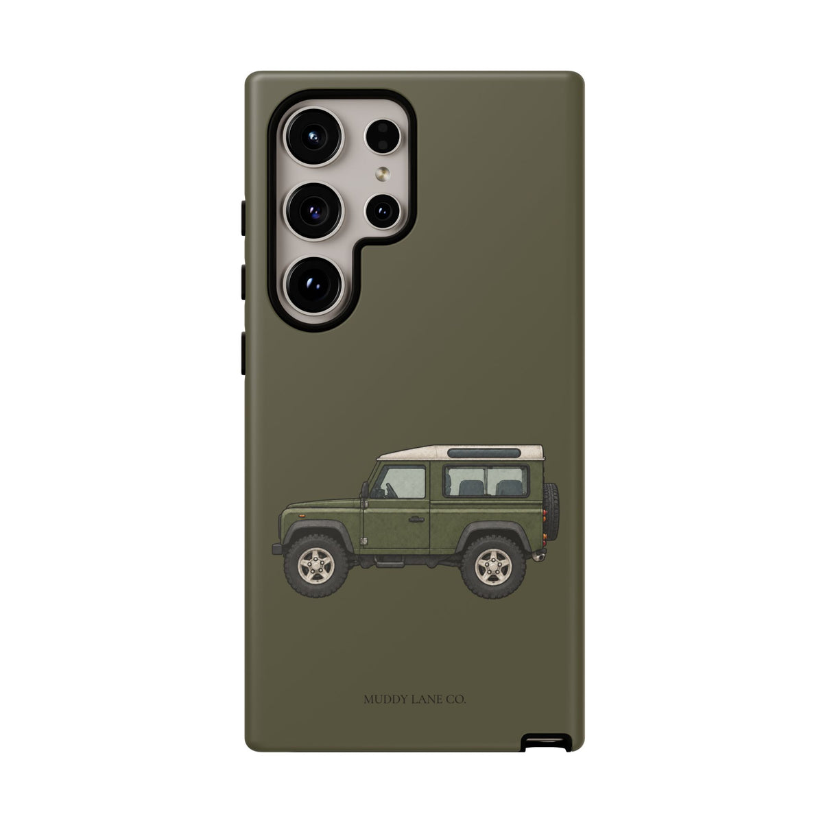 Green Classic 4x4 Tough Phone Case in Muddy Green Matte